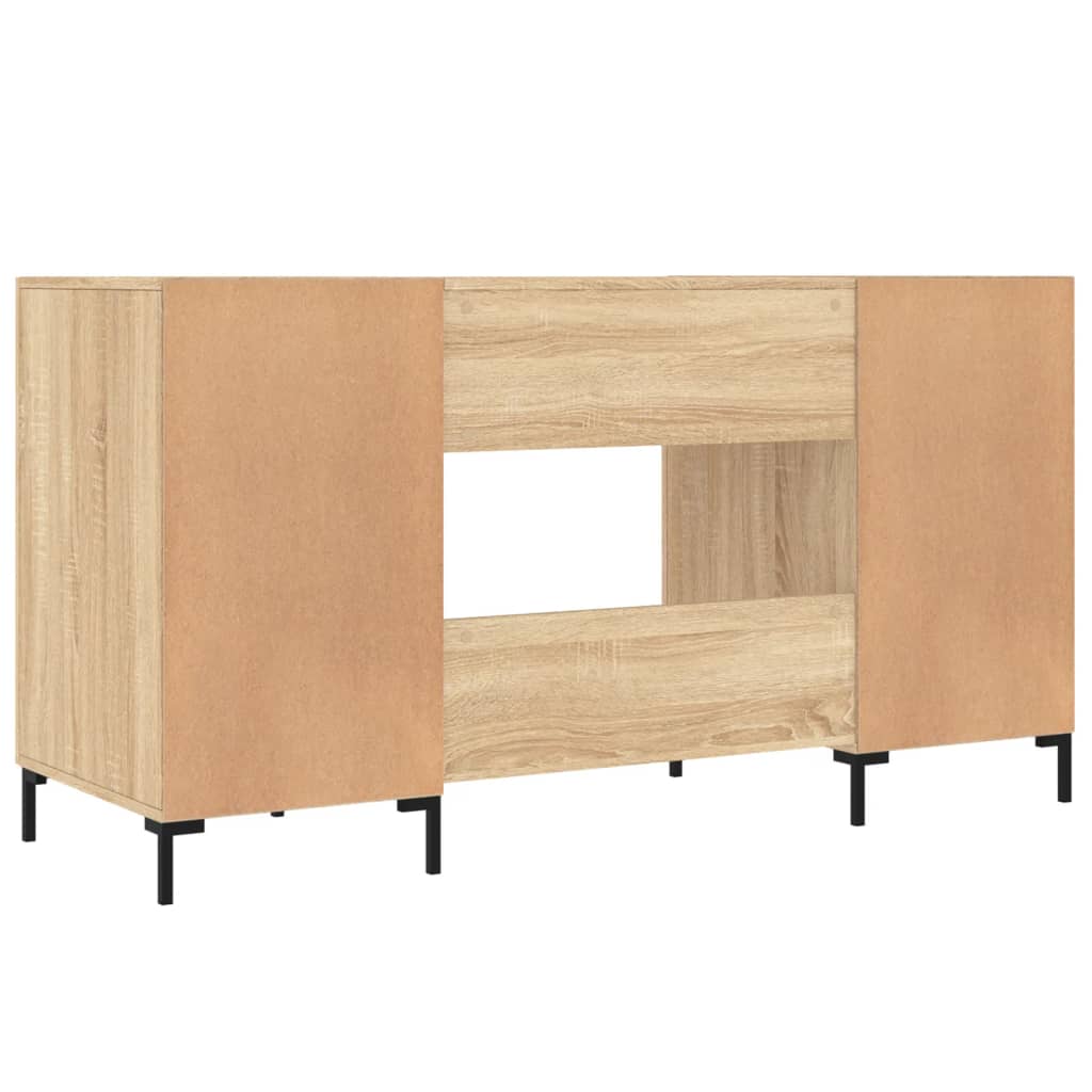 Bureau chêne sonoma 140x50x75 cm bois d'ingénierie - XIOS