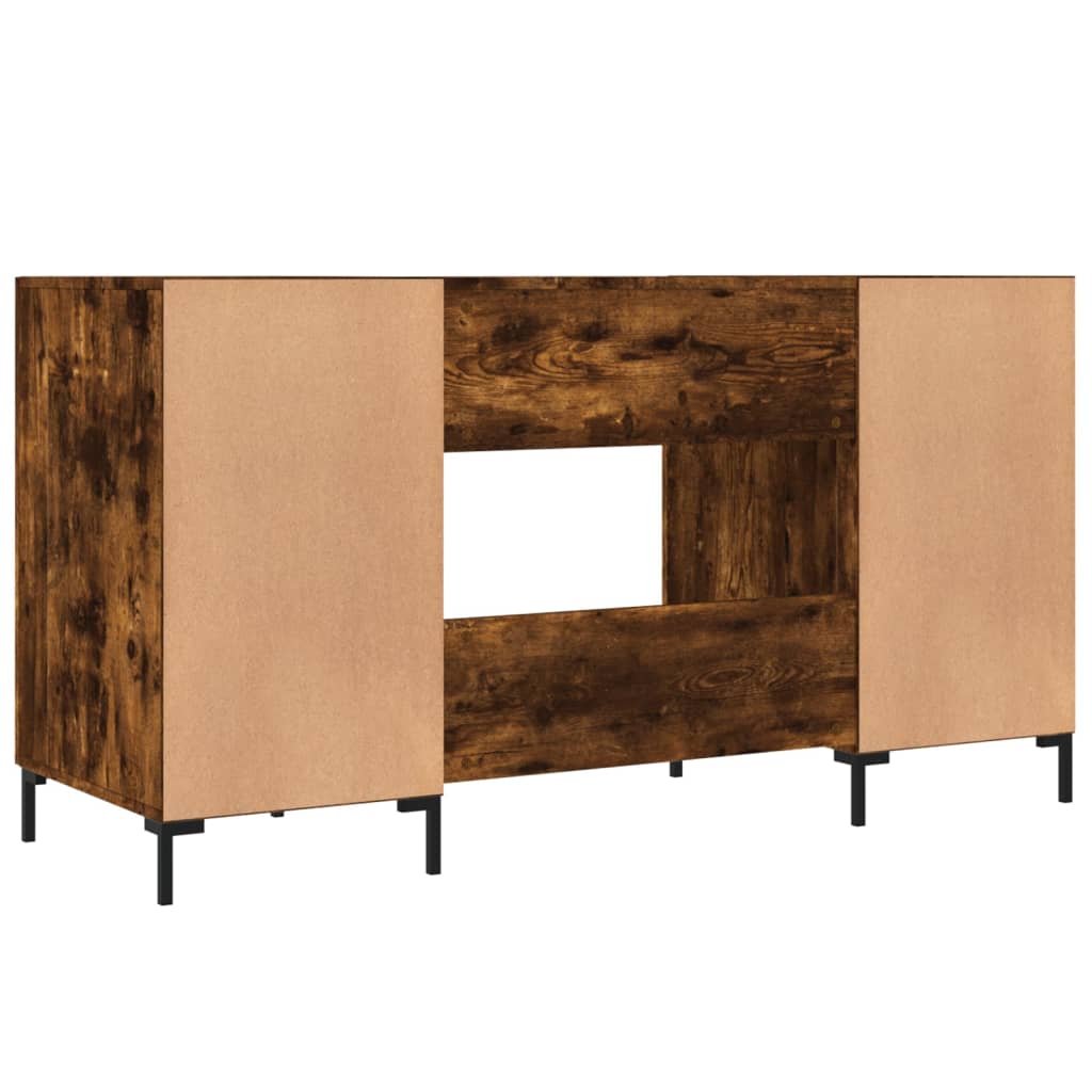 Bureau chêne fumé 140x50x75 cm bois d'ingénierie - XIOS