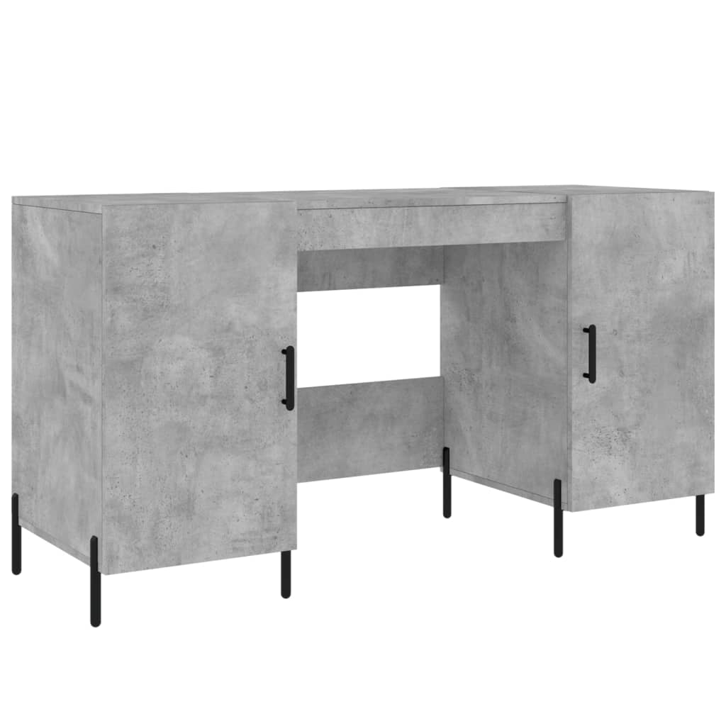 Bureau gris béton 140x50x75 cm bois d'ingénierie - XIOS
