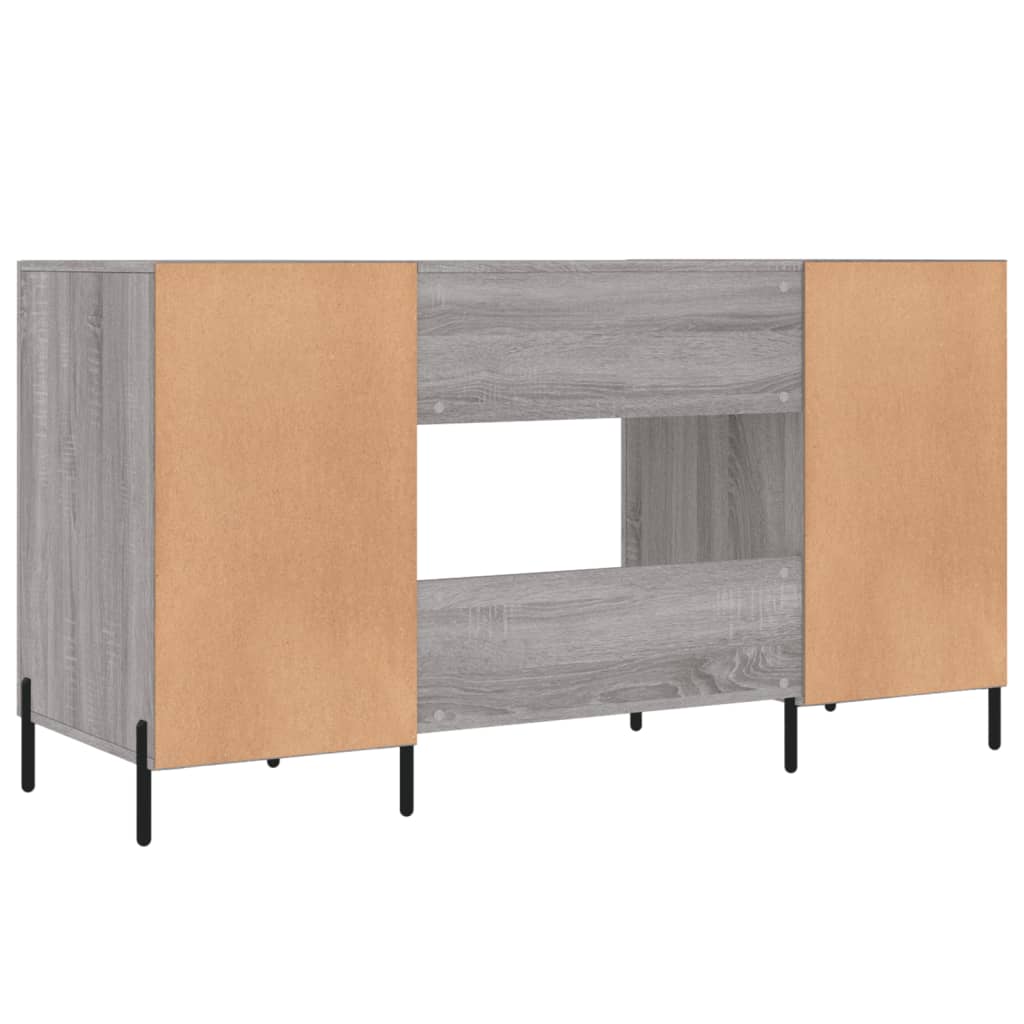 Bureau sonoma gris 140x50x75 cm bois d'ingénierie - XIOS