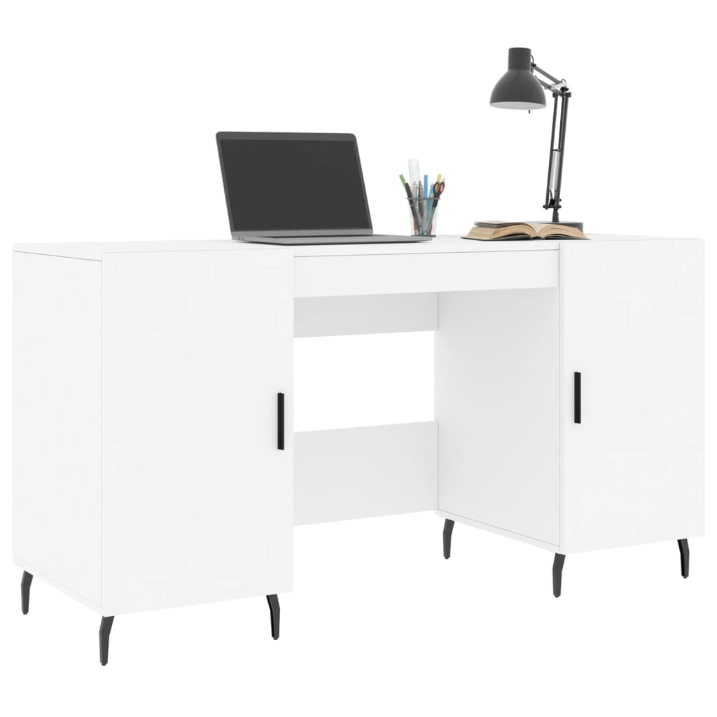 Bureau blanc 140x50x75 cm bois d'ingénierie - XIOS