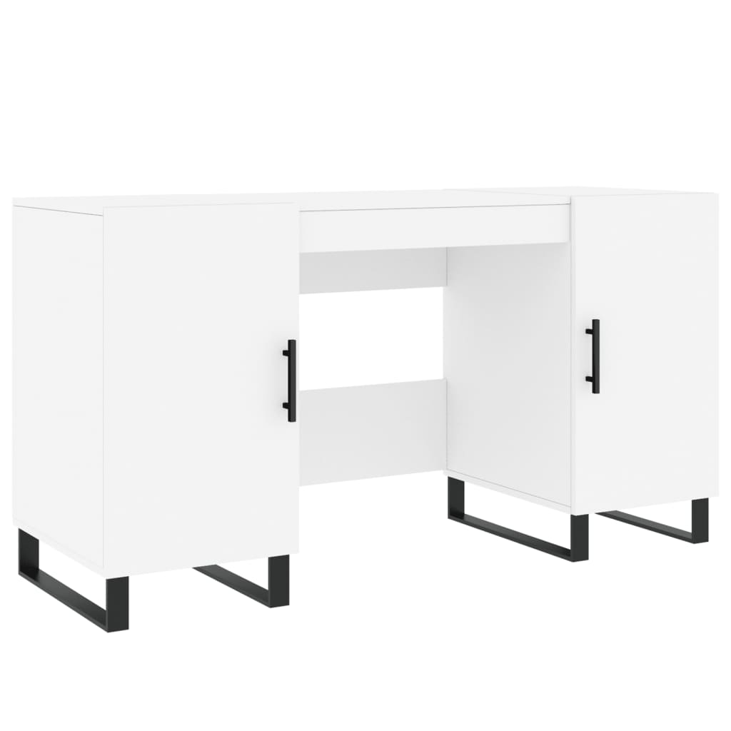 Bureau blanc 140x50x75 cm bois d'ingénierie - XIOS