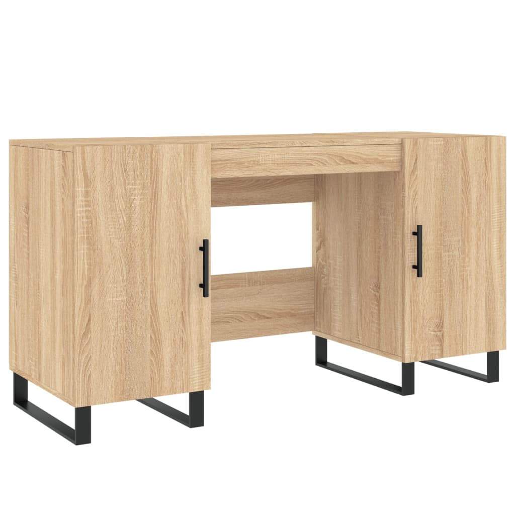 Bureau chêne sonoma 140x50x75 cm bois d'ingénierie - XIOS