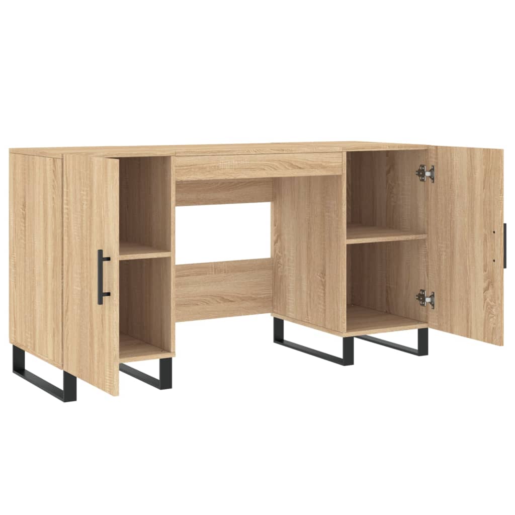 Bureau chêne sonoma 140x50x75 cm bois d'ingénierie - XIOS