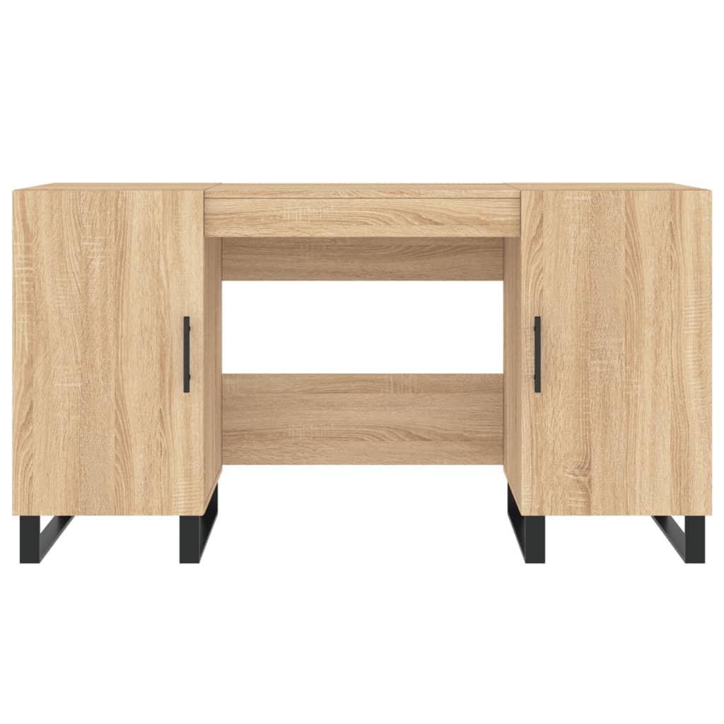Bureau chêne sonoma 140x50x75 cm bois d'ingénierie - XIOS