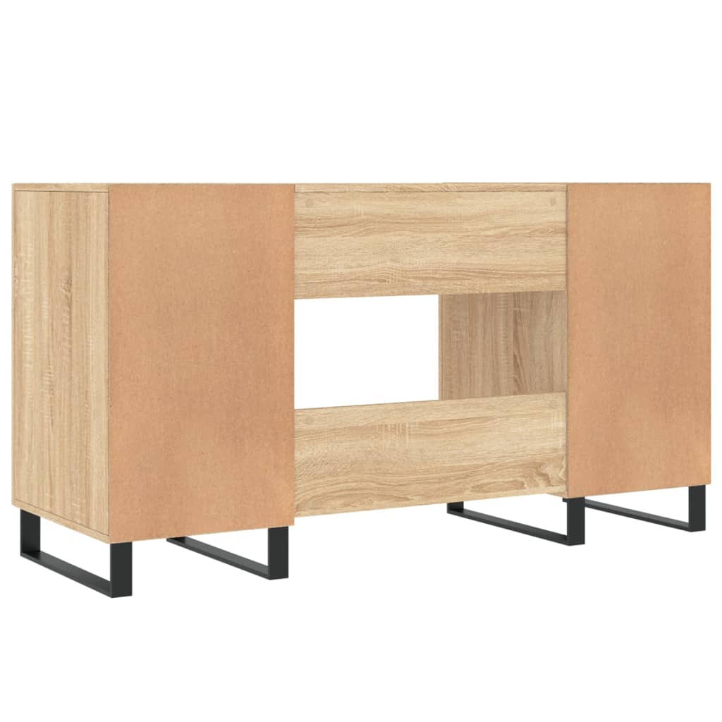 Bureau chêne sonoma 140x50x75 cm bois d'ingénierie - XIOS