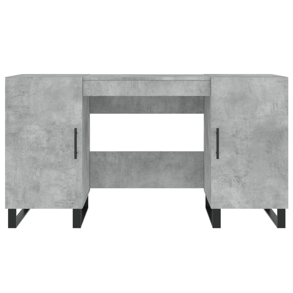 Bureau gris béton 140x50x75 cm bois d'ingénierie - XIOS