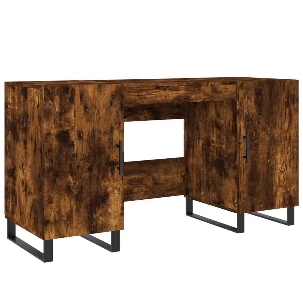 Bureau chêne fumé 140x50x75 cm bois d'ingénierie - XIOS