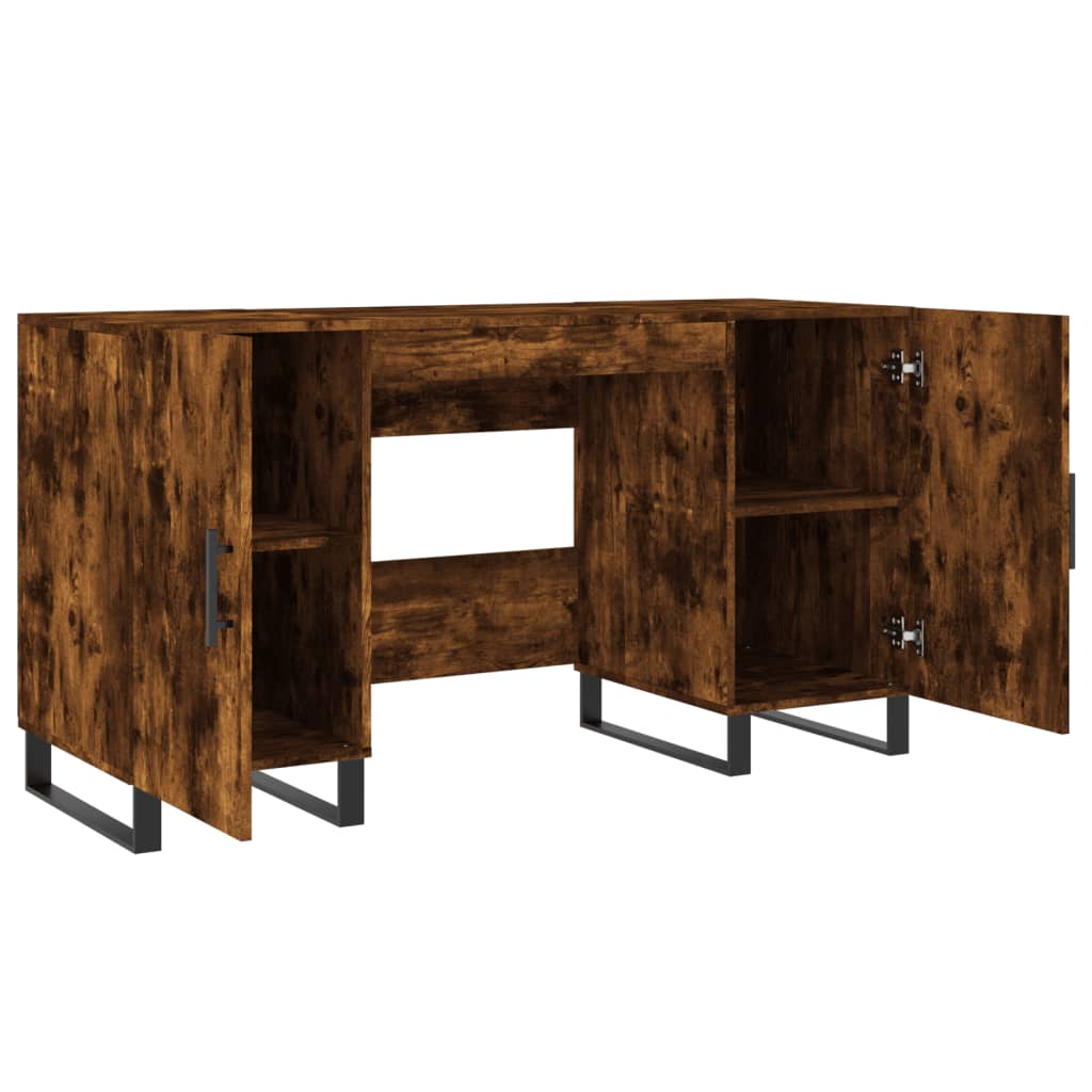 Bureau chêne fumé 140x50x75 cm bois d'ingénierie - XIOS