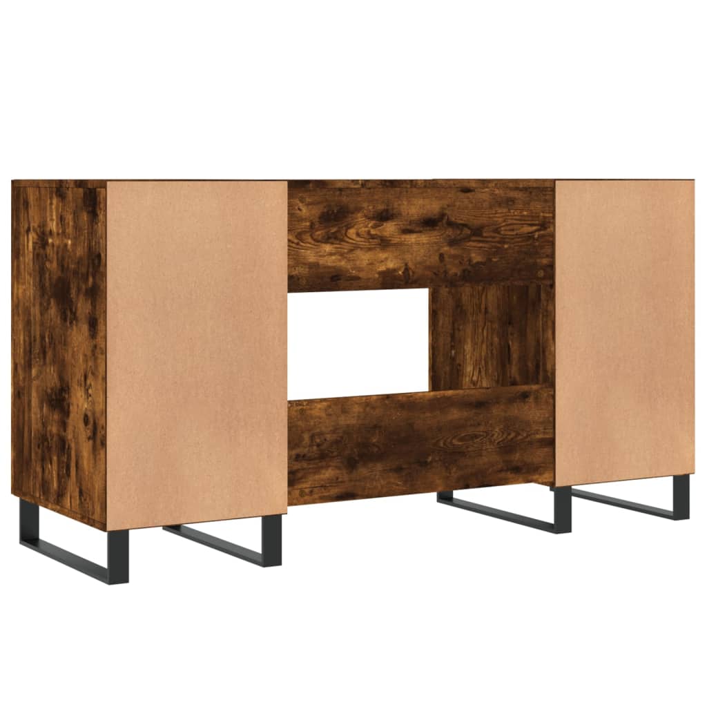 Bureau chêne fumé 140x50x75 cm bois d'ingénierie - XIOS