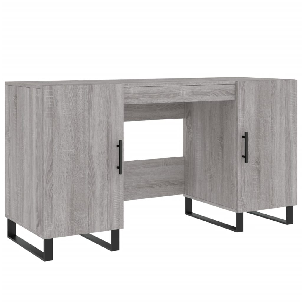 Bureau sonoma gris 140x50x75 cm bois d'ingénierie - XIOS