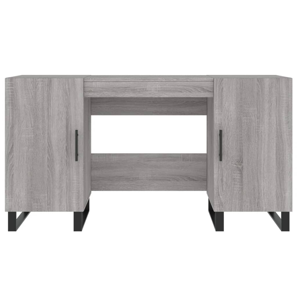 Bureau sonoma gris 140x50x75 cm bois d'ingénierie - XIOS