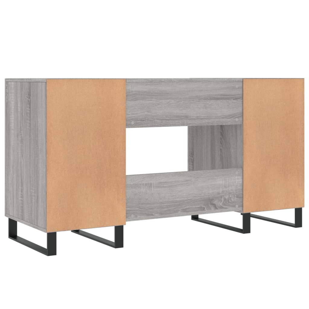 Bureau sonoma gris 140x50x75 cm bois d'ingénierie - XIOS
