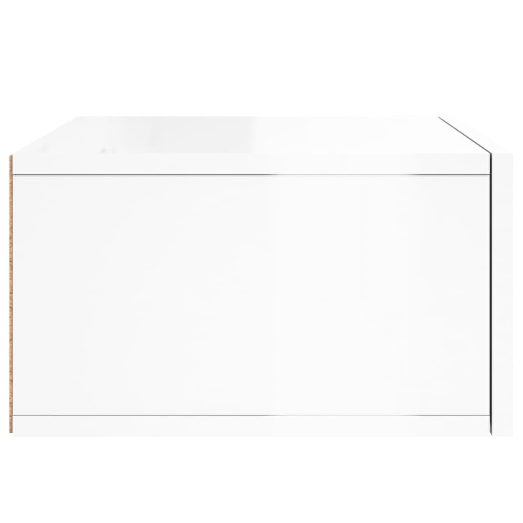 Tables de chevet murales 2 pcs blanc brillant 35x35x20 cm - XIOS