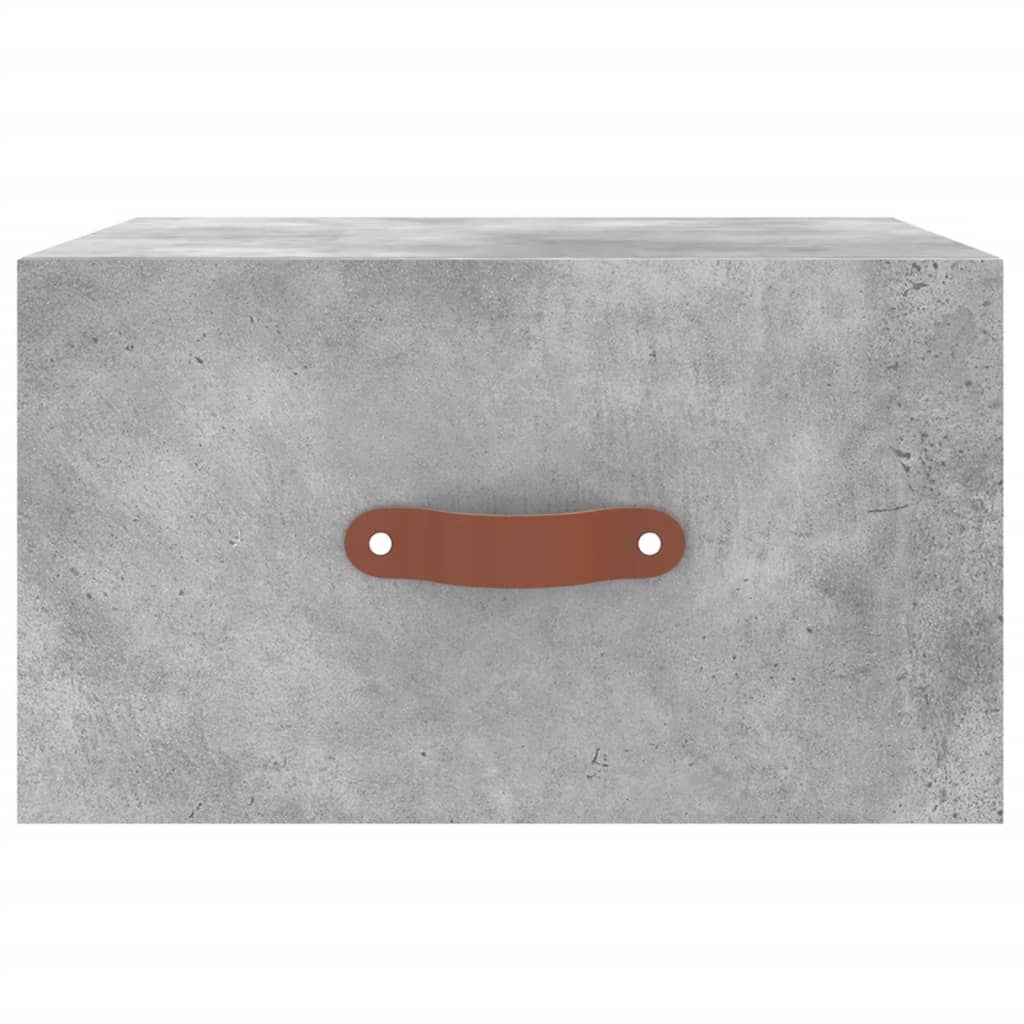 Table de chevet murale gris béton 35x35x20 cm - XIOS