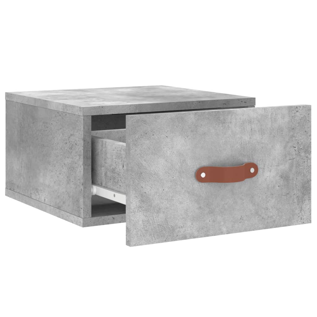 Tables de chevet murales 2 pcs gris béton 35x35x20 cm - XIOS
