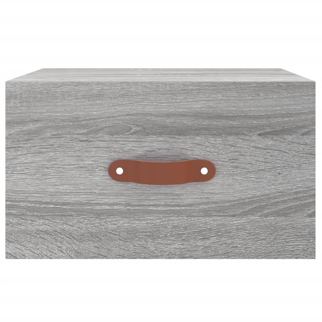 Table de chevet murale sonoma gris 35x35x20 cm - XIOS
