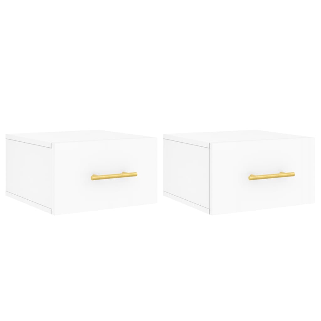 Tables de chevet murales 2 pcs blanc 35x35x20 cm - XIOS