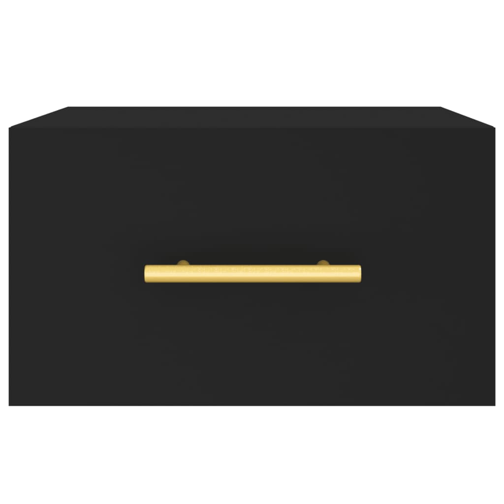 Table de chevet murale noir 35x35x20 cm - XIOS