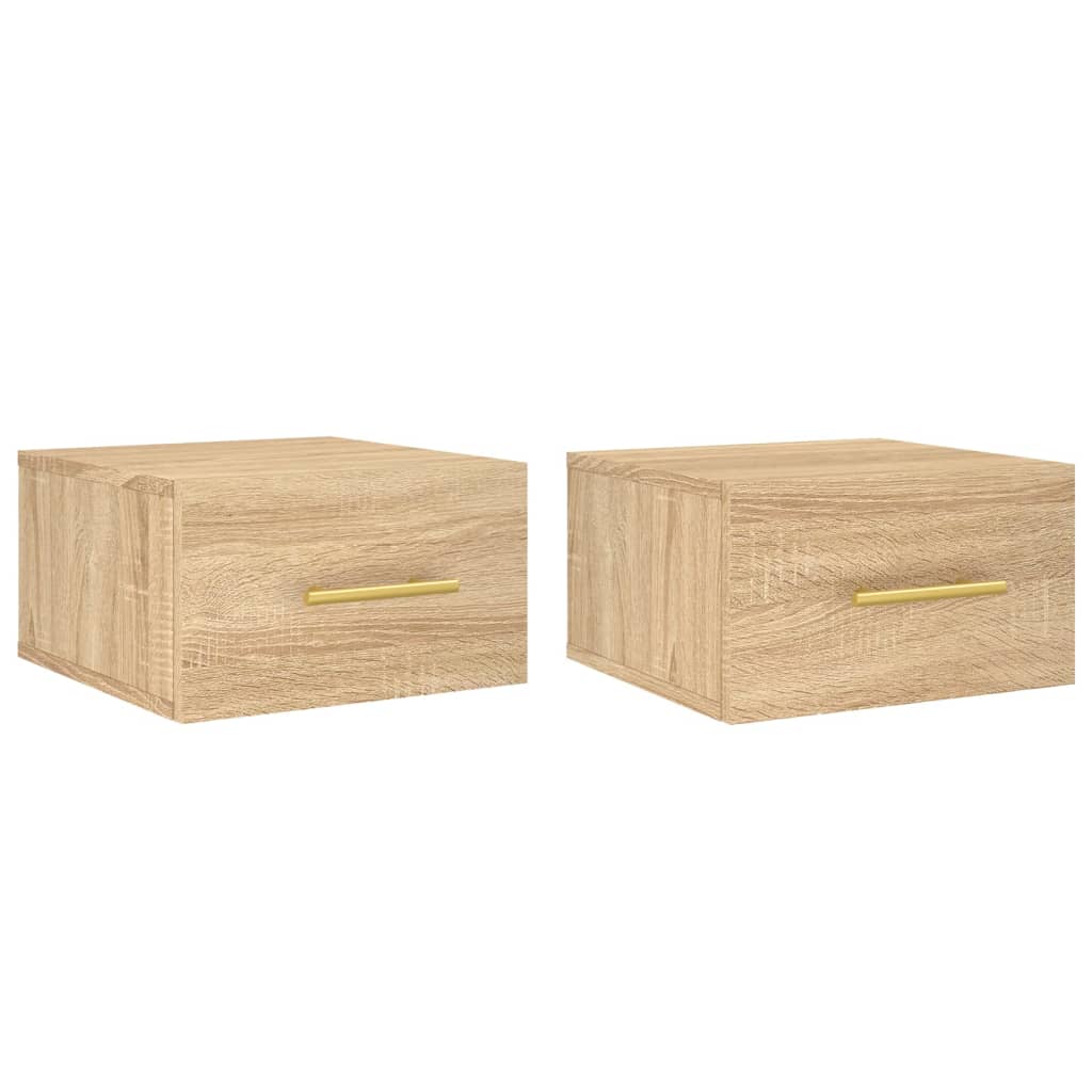 Tables de chevet murales 2 pcs chêne sonoma 35x35x20 cm - XIOS
