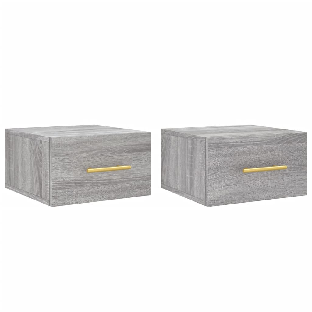 Tables de chevet murales 2 pcs sonoma gris 35x35x20 cm - XIOS