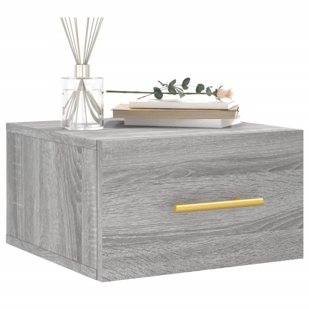 Tables de chevet murales 2 pcs sonoma gris 35x35x20 cm - XIOS