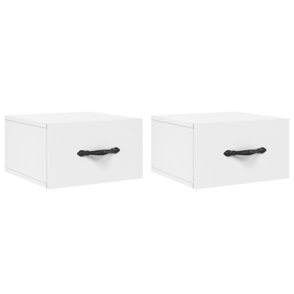 Tables de chevet murales 2 pcs blanc 35x35x20 cm - XIOS