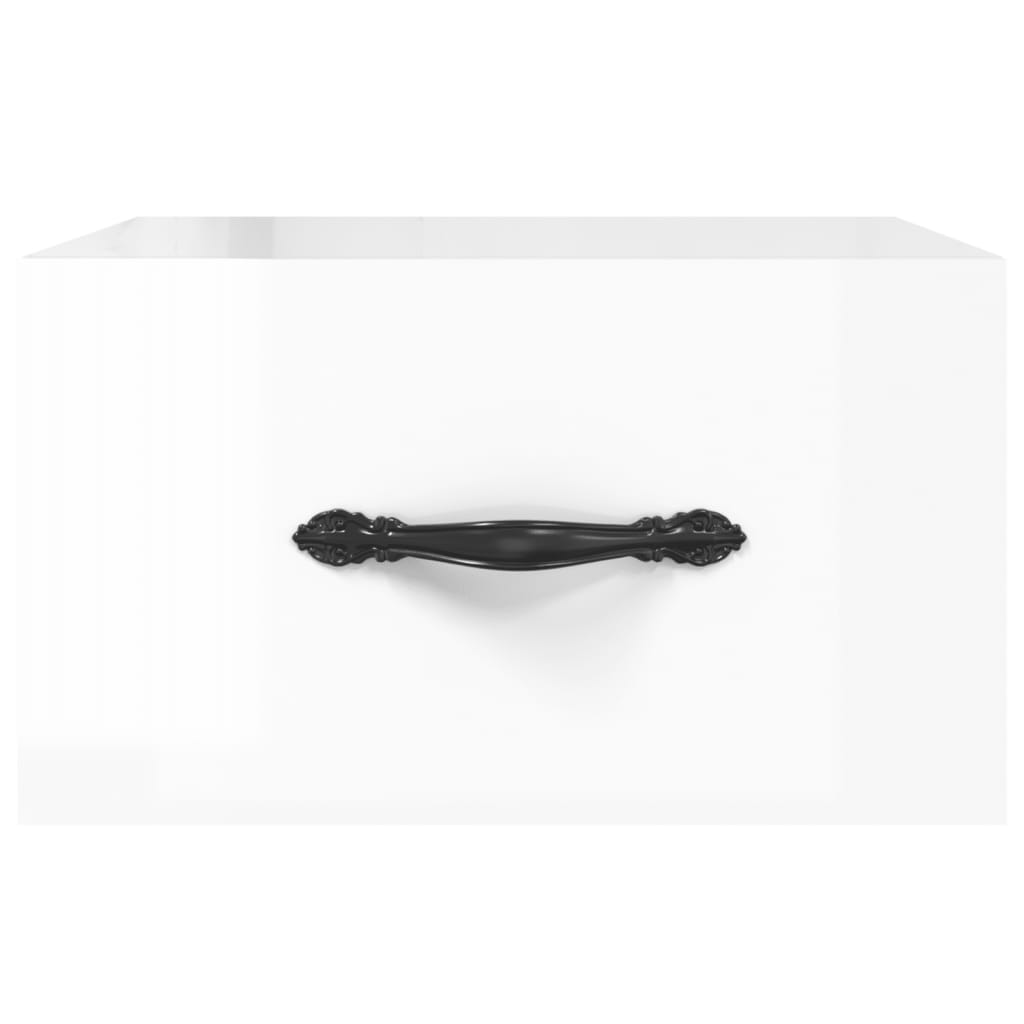 Tables de chevet murales 2 pcs blanc brillant 35x35x20 cm - XIOS