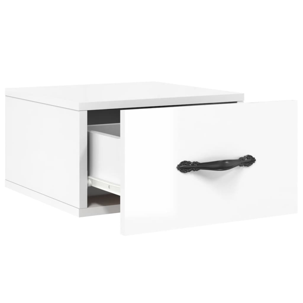 Tables de chevet murales 2 pcs blanc brillant 35x35x20 cm - XIOS