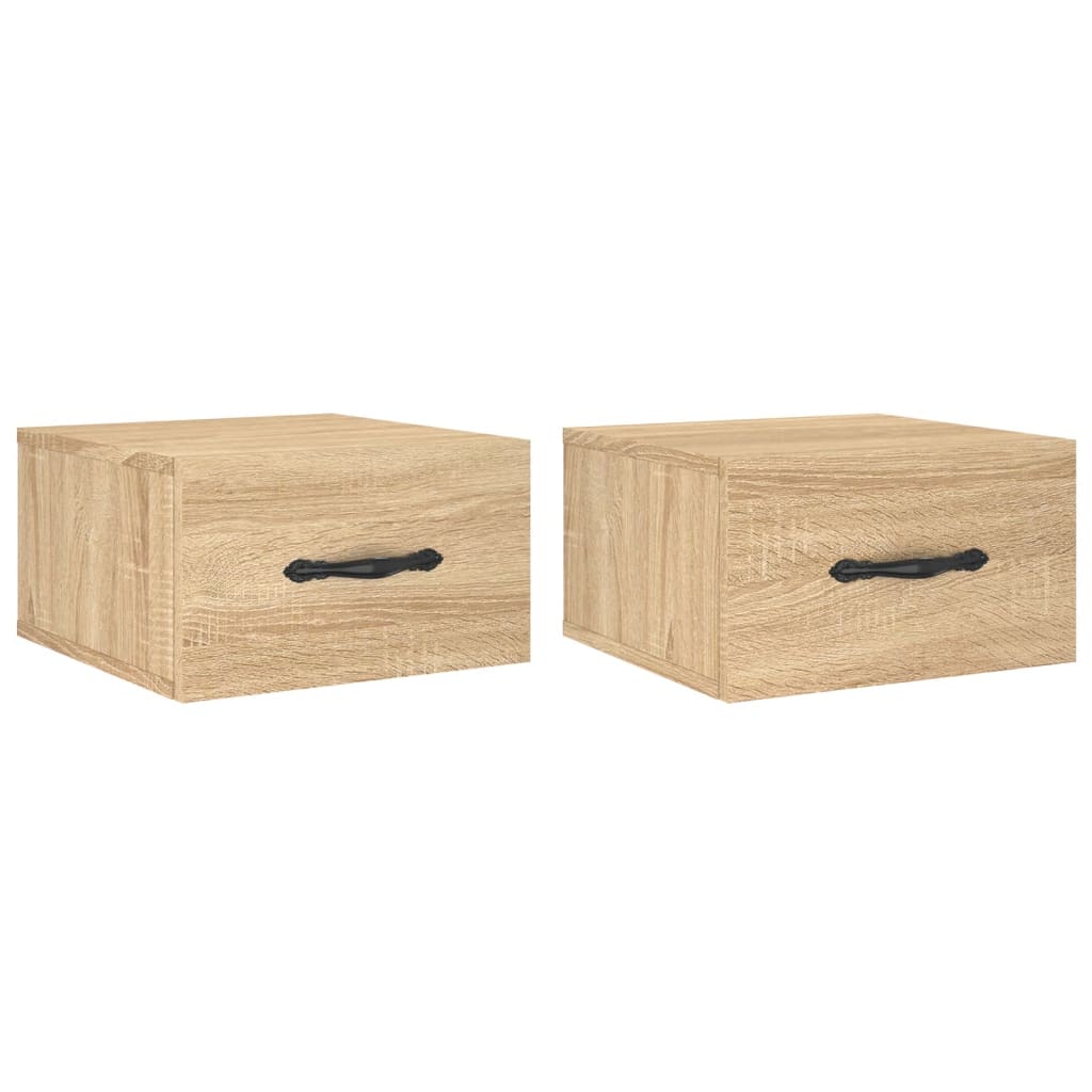 Tables de chevet murales 2 pcs chêne sonoma 35x35x20 cm - XIOS