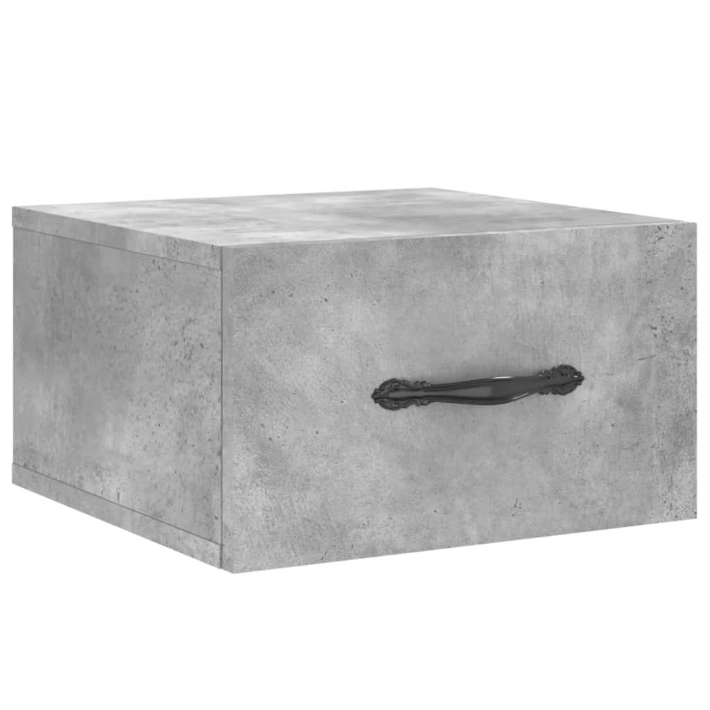 Tables de chevet murales 2 pcs gris béton 35x35x20 cm - XIOS