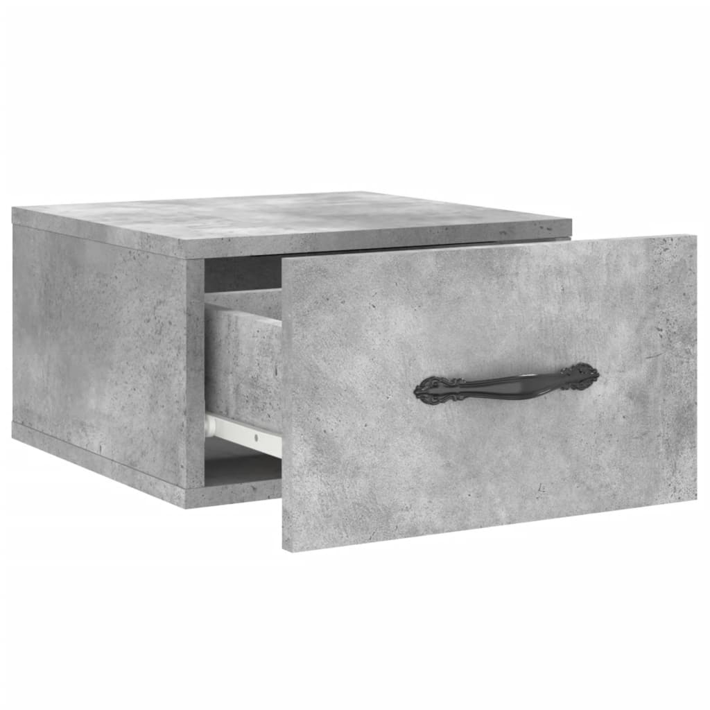 Tables de chevet murales 2 pcs gris béton 35x35x20 cm - XIOS