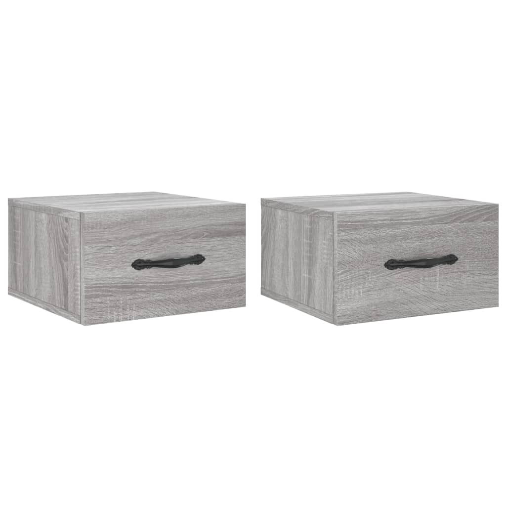 Tables de chevet murales 2 pcs sonoma gris 35x35x20 cm - XIOS