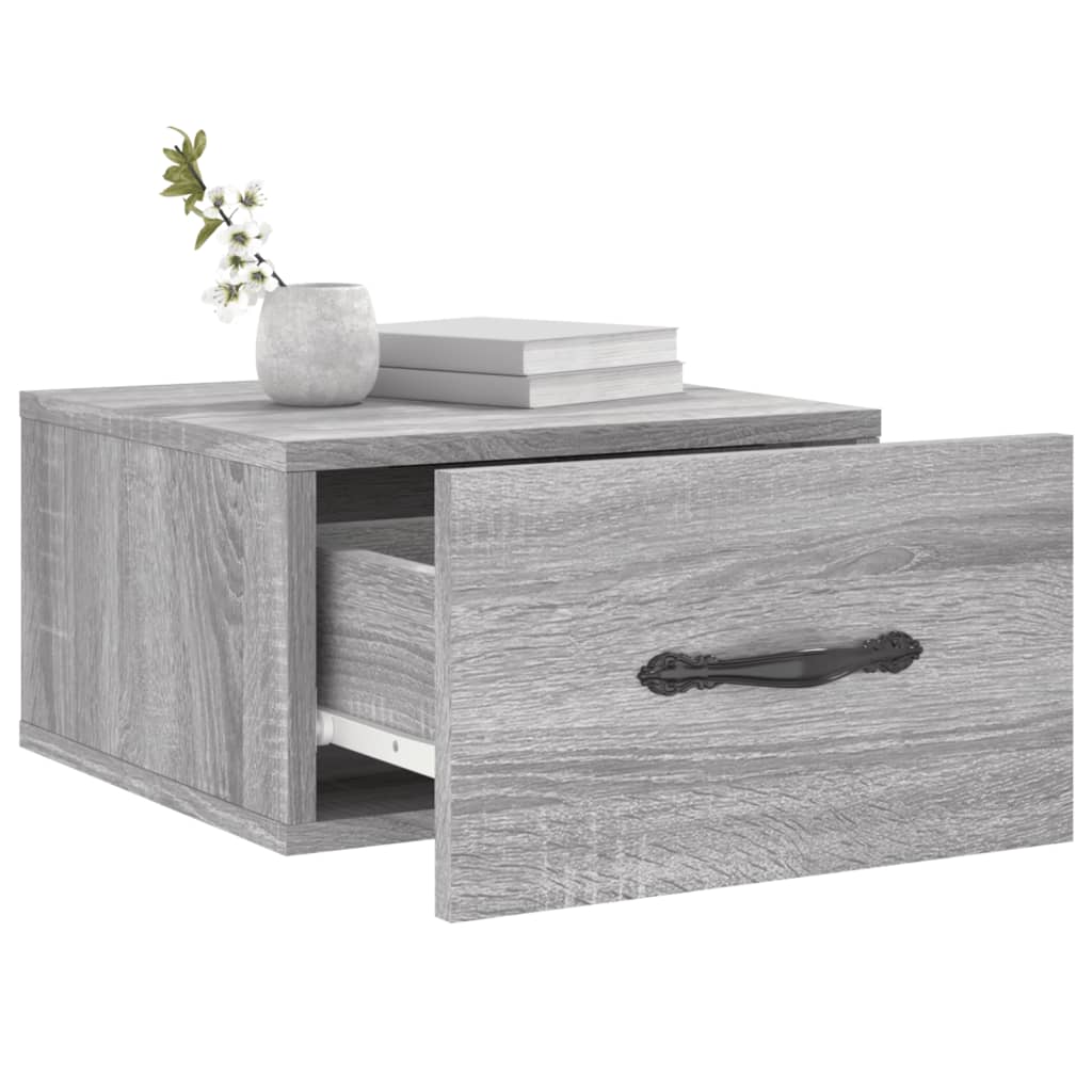 Tables de chevet murales 2 pcs sonoma gris 35x35x20 cm - XIOS