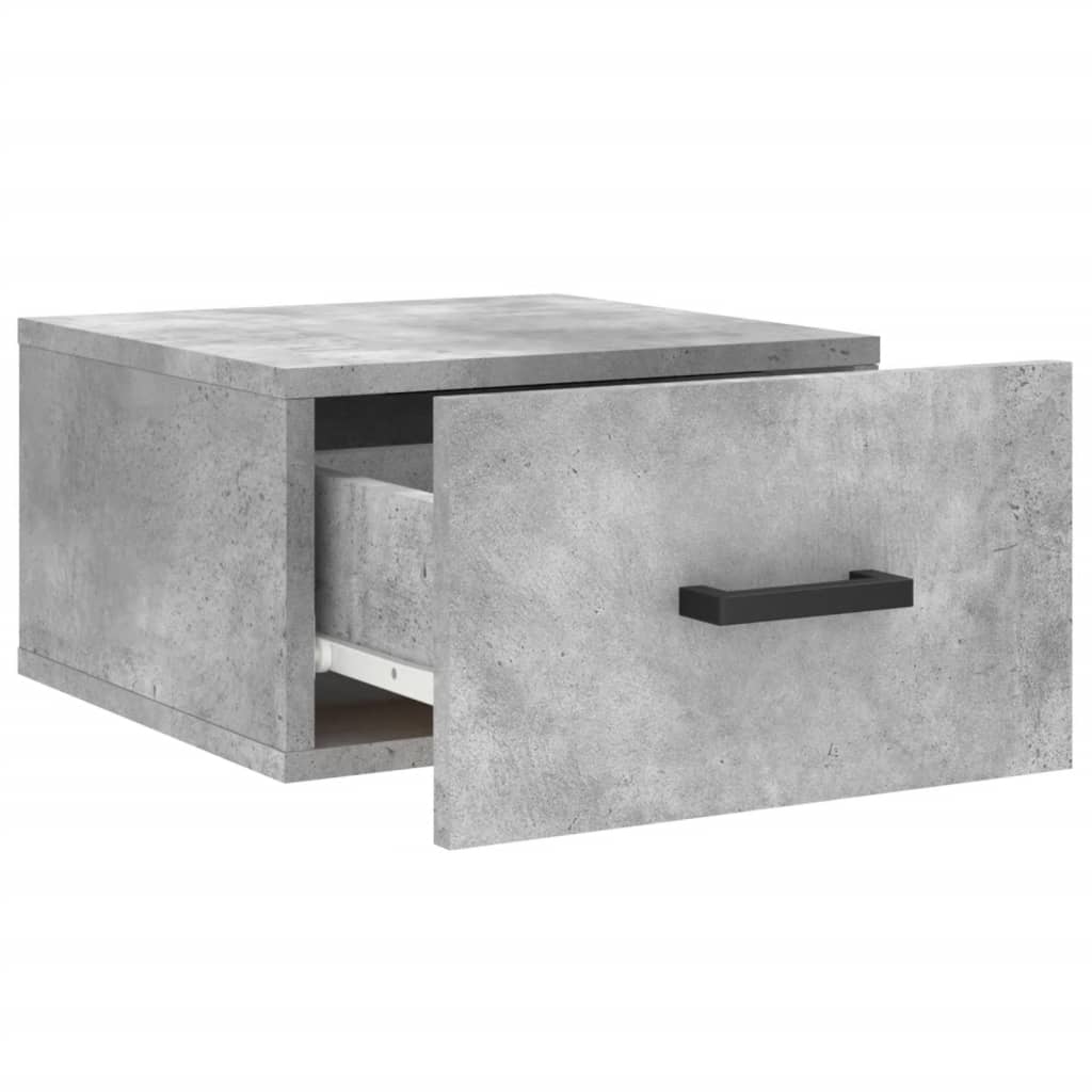 Tables de chevet murales 2 pcs gris béton 35x35x20 cm - XIOS