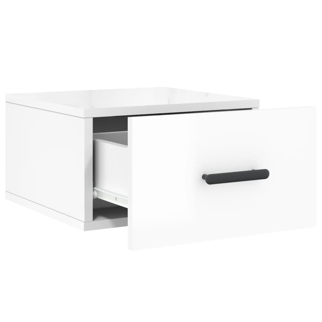 Tables de chevet murales 2 pcs blanc brillant 35x35x20 cm - XIOS