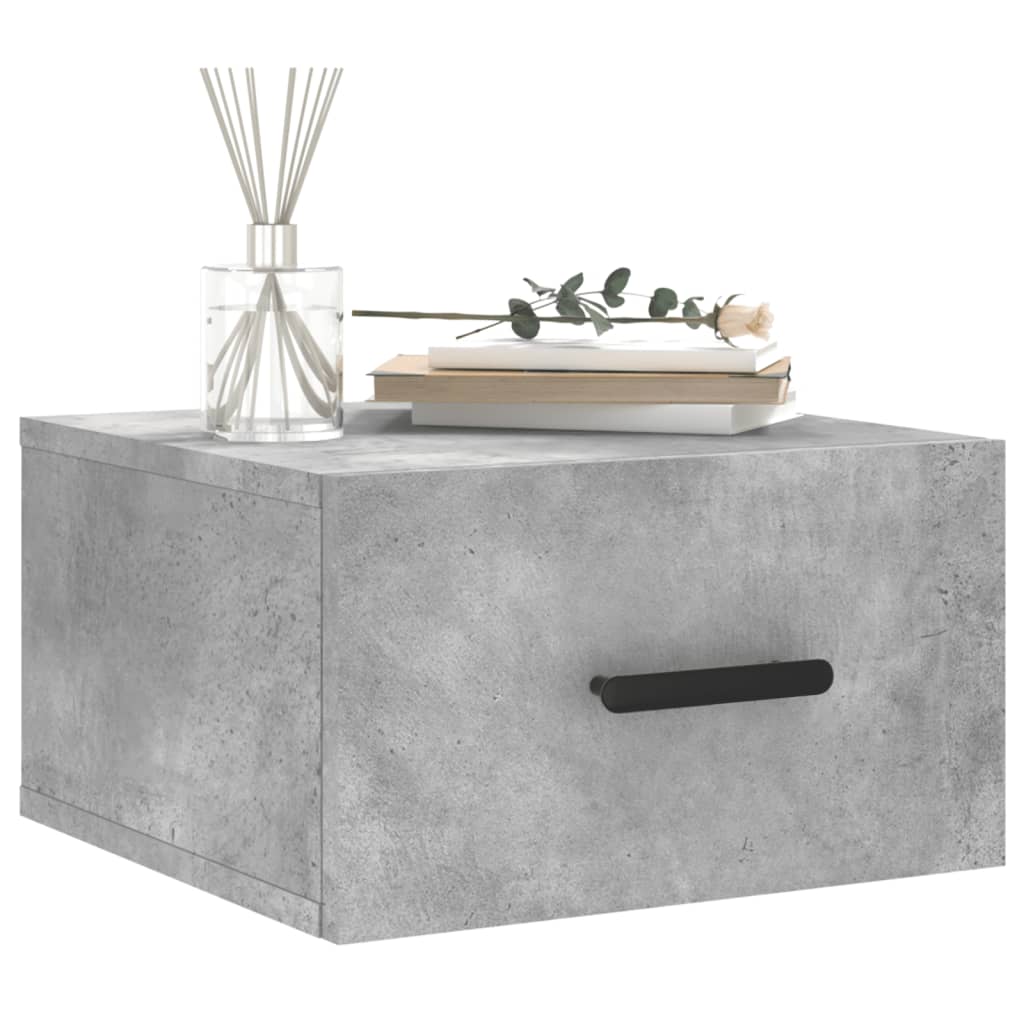 Tables de chevet murales 2 pcs gris béton 35x35x20 cm - XIOS