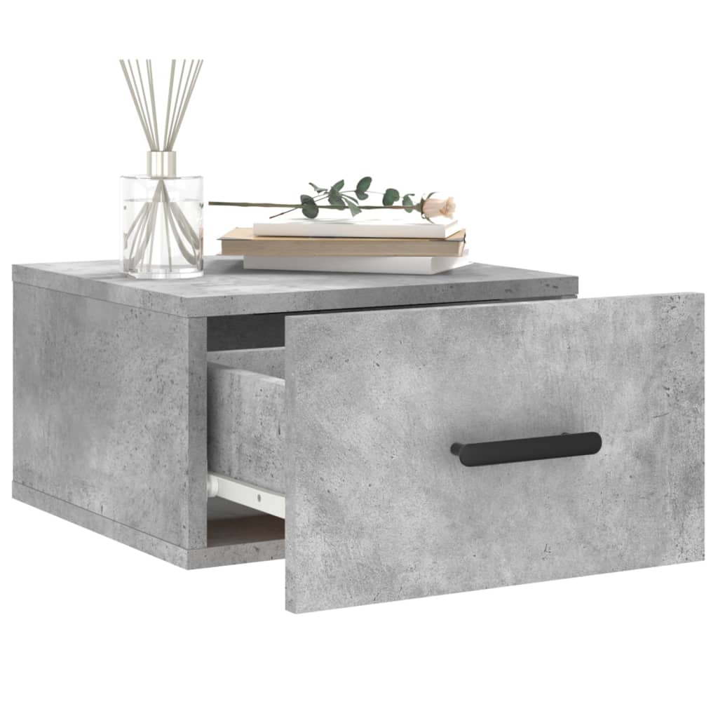 Tables de chevet murales 2 pcs gris béton 35x35x20 cm - XIOS