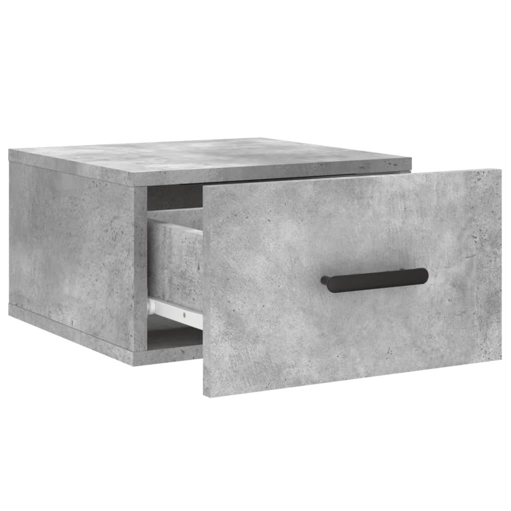 Tables de chevet murales 2 pcs gris béton 35x35x20 cm - XIOS