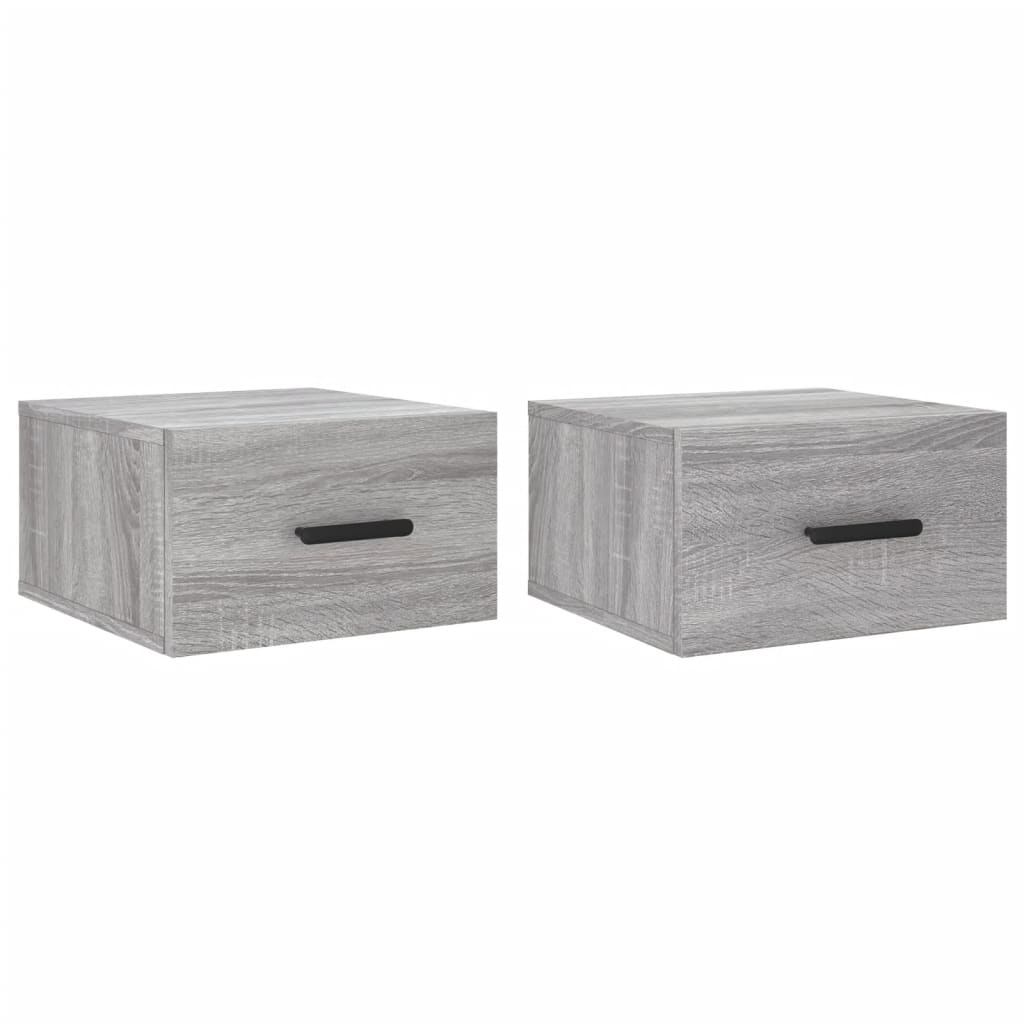 Tables de chevet murales 2 pcs sonoma gris 35x35x20 cm - XIOS