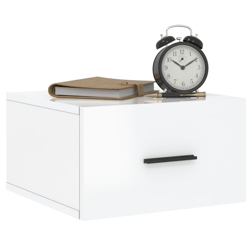 Tables de chevet murales 2 pcs blanc brillant 35x35x20 cm - XIOS