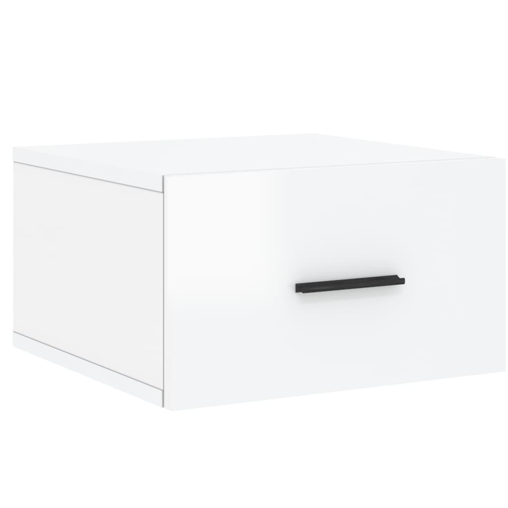 Tables de chevet murales 2 pcs blanc brillant 35x35x20 cm - XIOS