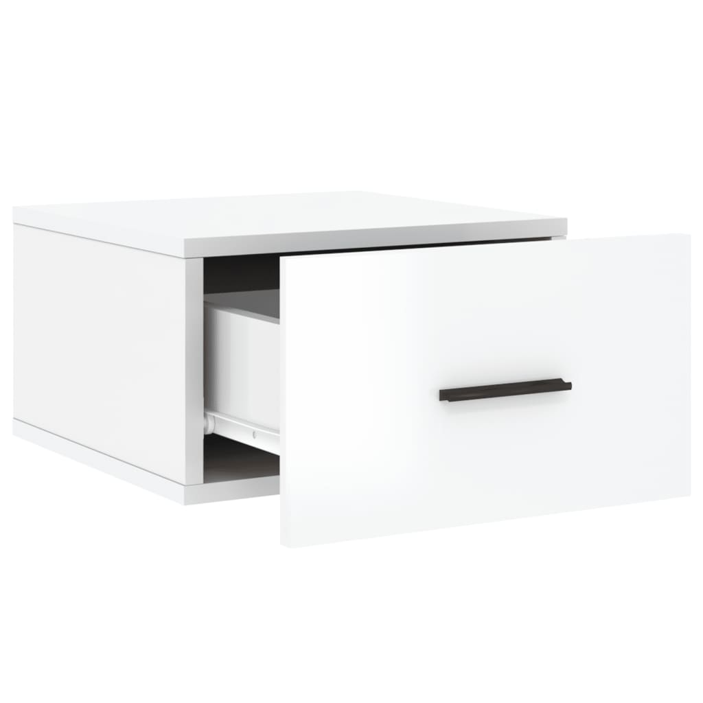Tables de chevet murales 2 pcs blanc brillant 35x35x20 cm - XIOS