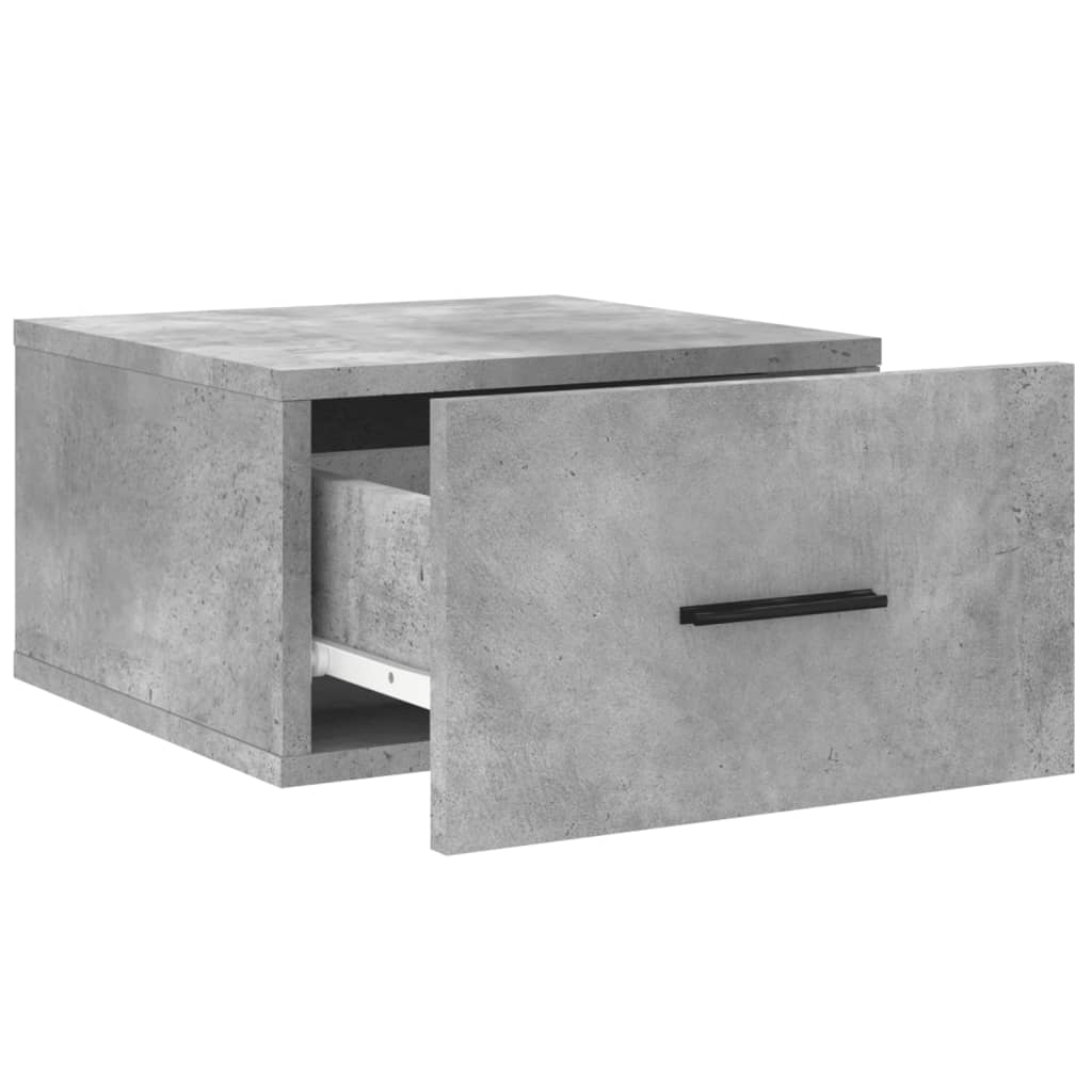 Table de chevet murale gris béton 35x35x20 cm - XIOS