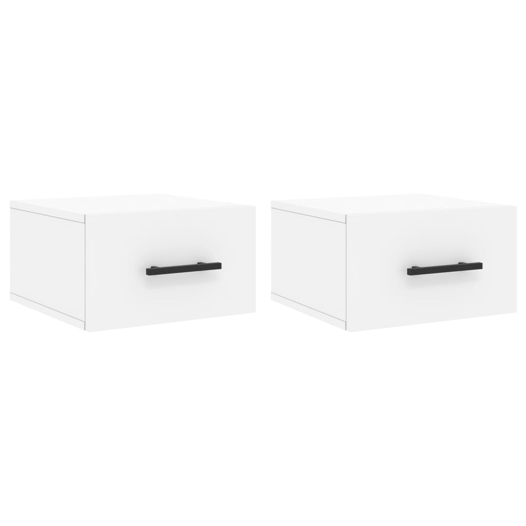 Tables de chevet murales 2 pcs blanc 35x35x20 cm - XIOS