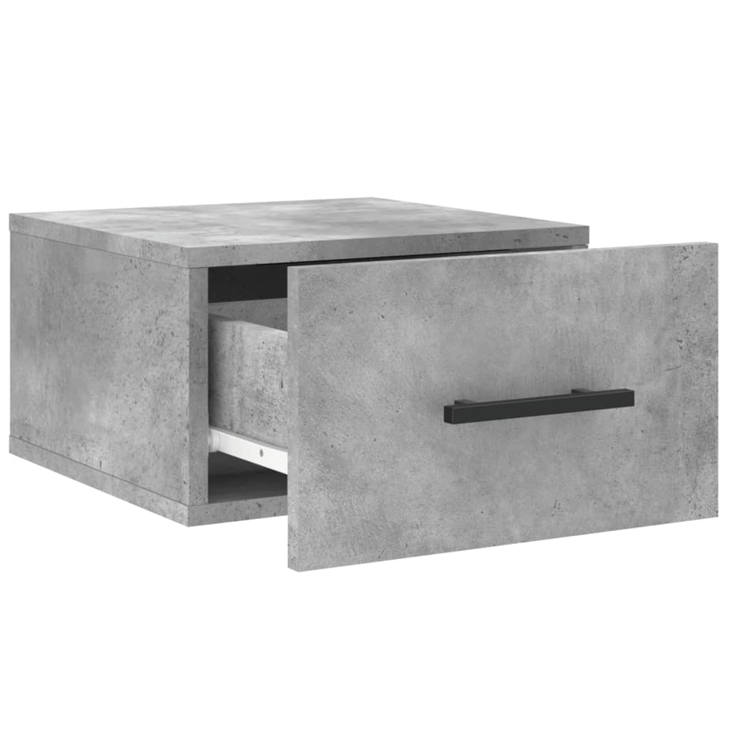 Table de chevet murale gris béton 35x35x20 cm - XIOS