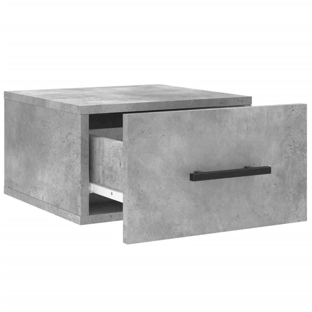 Tables de chevet murales 2 pcs gris béton 35x35x20 cm - XIOS