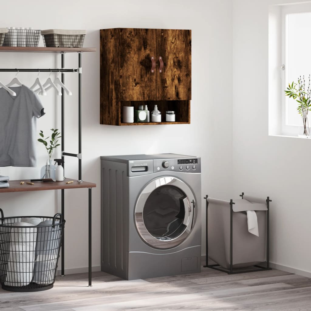 Armoire murale chêne fumé 60x31x70 cm bois d'ingénierie - XIOS