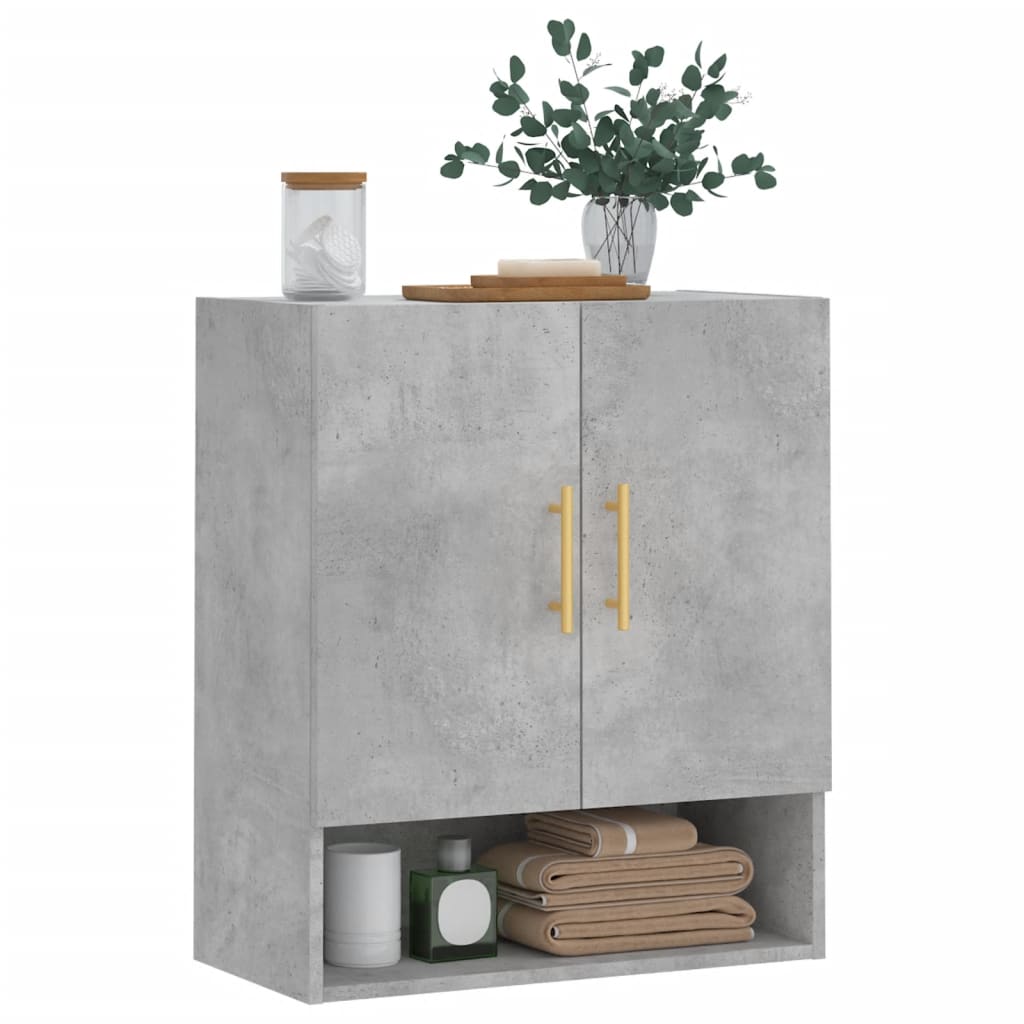 Armoire murale gris béton 60x31x70 cm bois d'ingénierie - XIOS