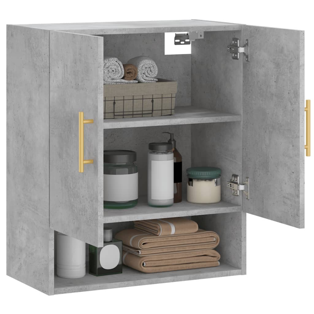 Armoire murale gris béton 60x31x70 cm bois d'ingénierie - XIOS